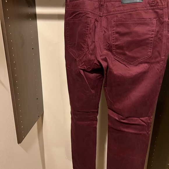 Burgundy Pants with Paisley Lining - Picture 4 of 8